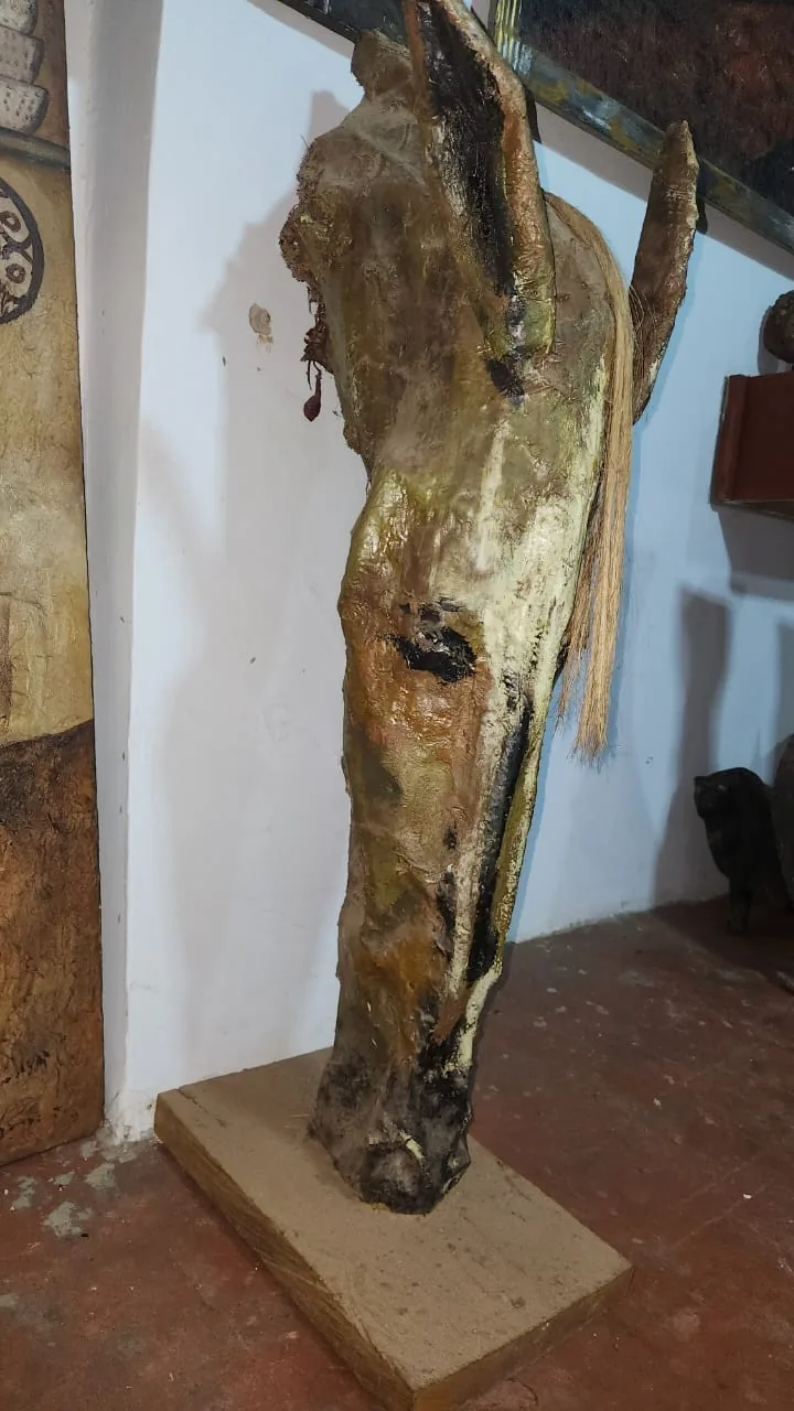 Outdoor sculptures and gallery environment