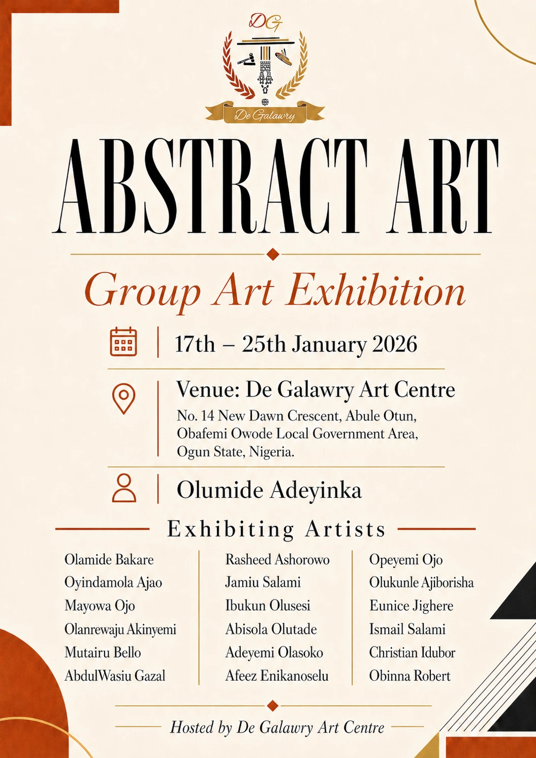 Abstract Art group art exhibition poster