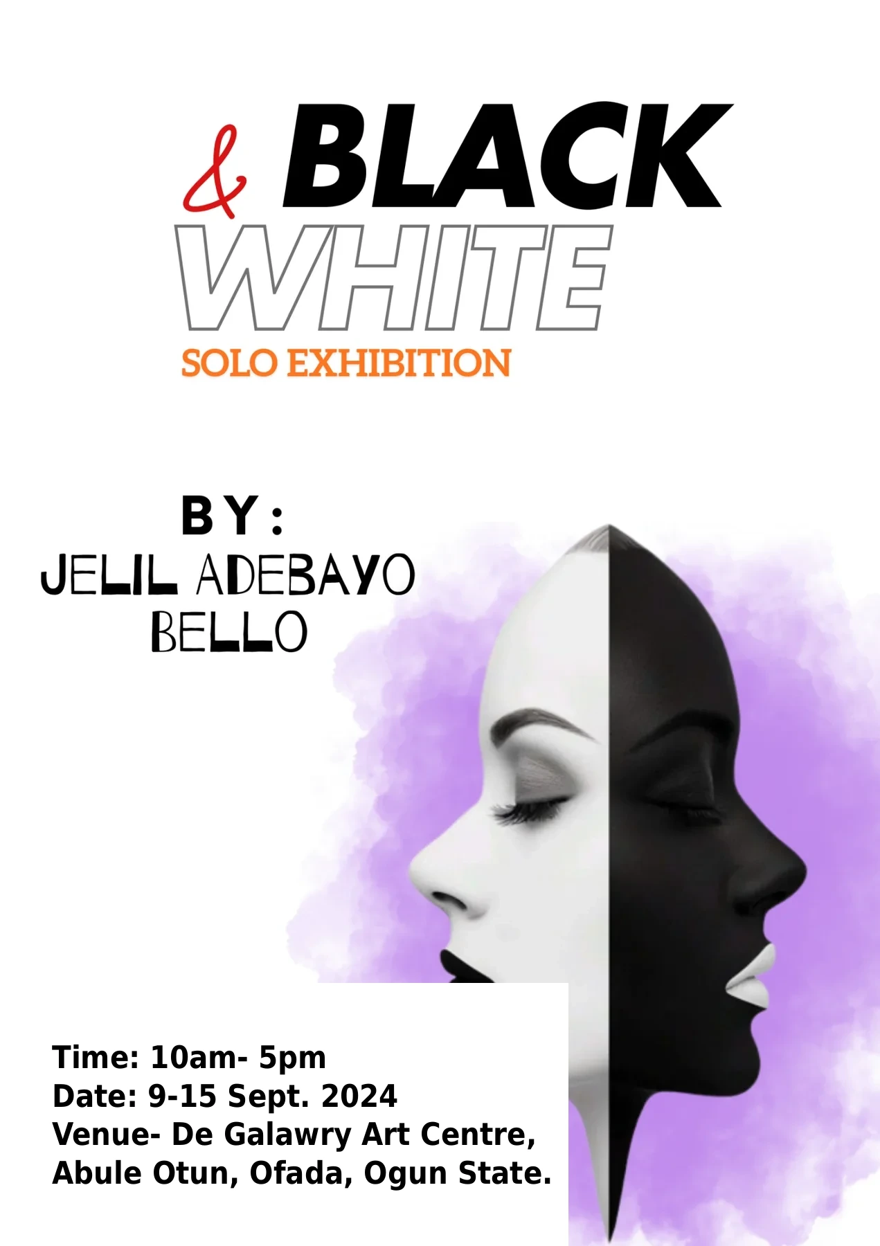 Black & White exhibition poster