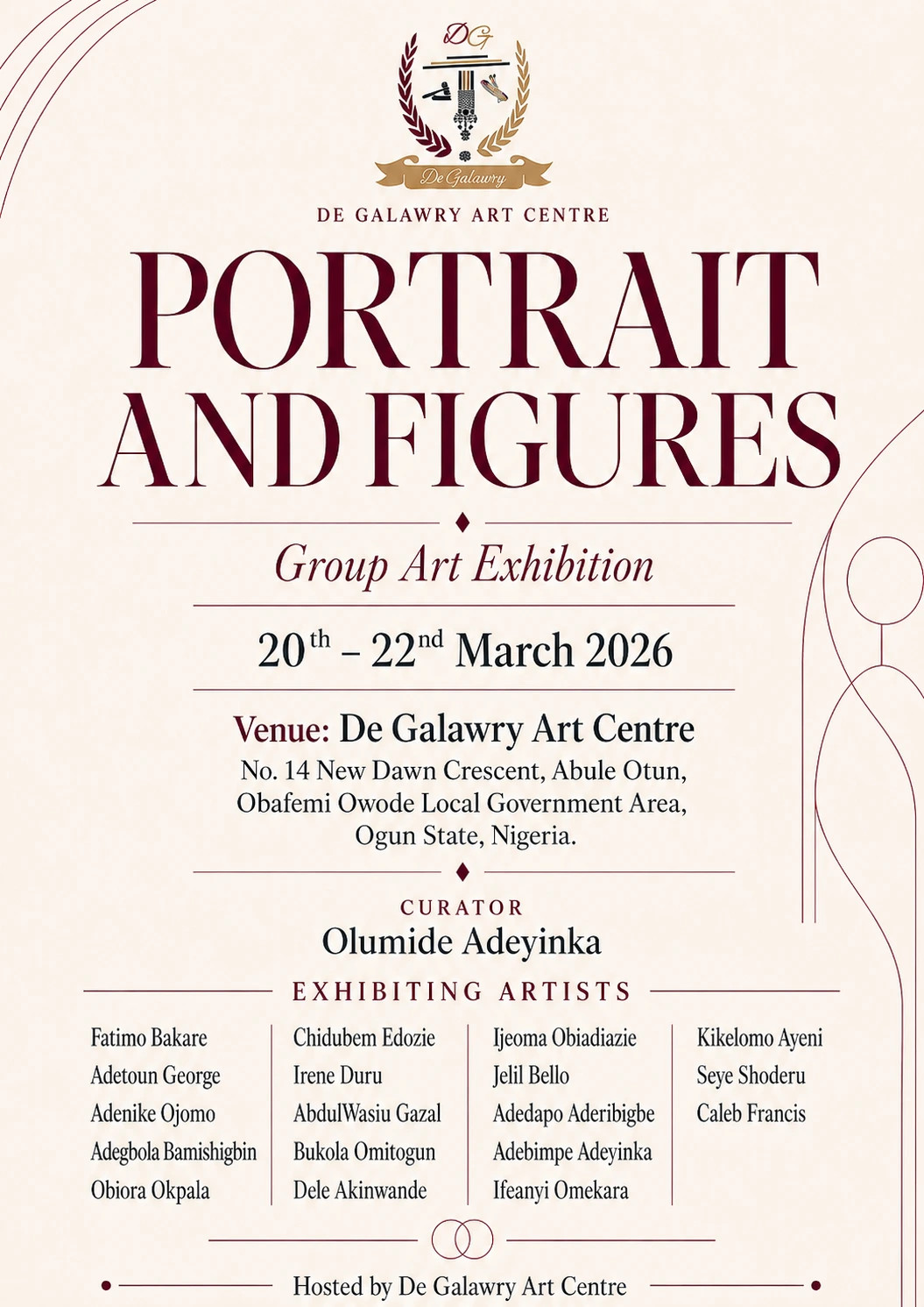 Portrait and Figures group art exhibition poster